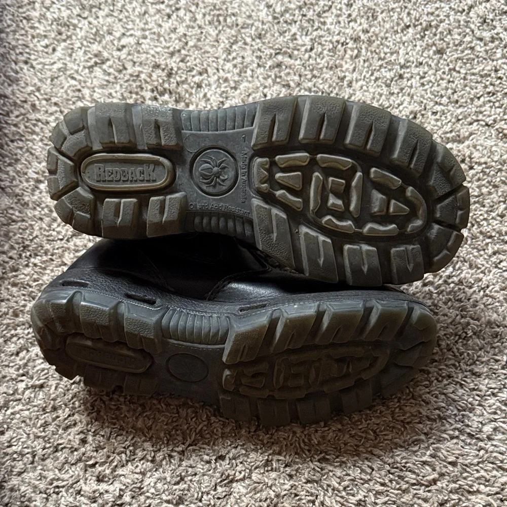 Redback Black Leather Boots - Picture 4 of 5